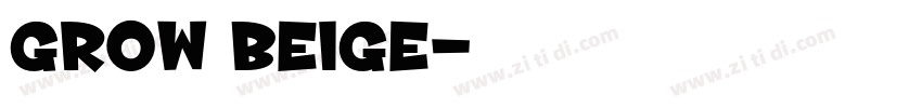 Grow Beige字体转换